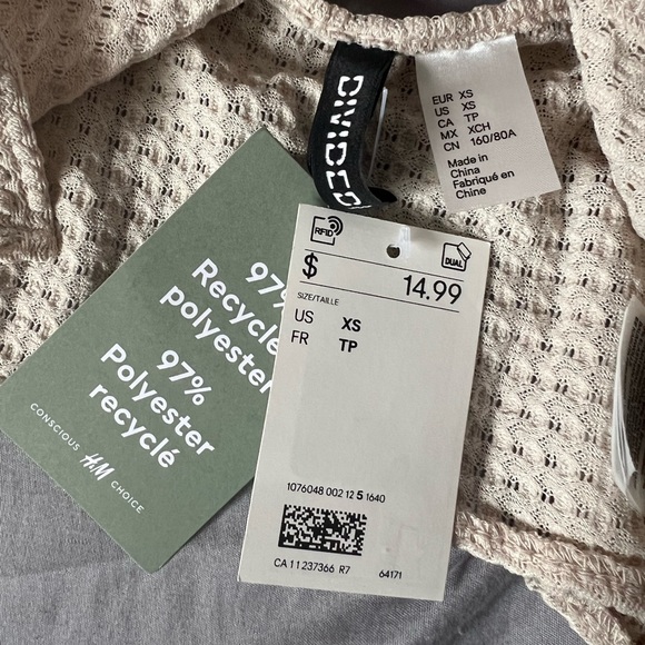 H&M Front Tie Tank Top - Size XS - Picture 5 of 5